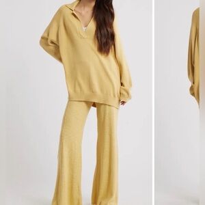 NWT FREE PEOPLE Drea Sweater and Pants Set size M